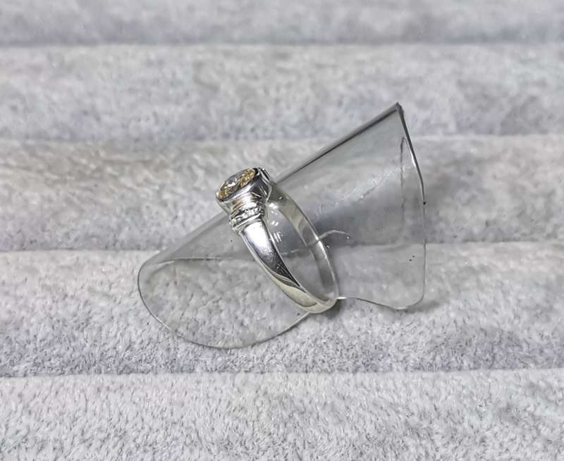 Silver Solitaire Ring