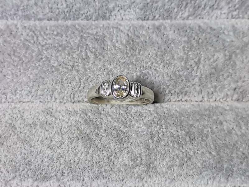 Silver Solitaire Ring
