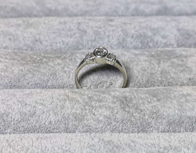 Silver Solitaire Ring