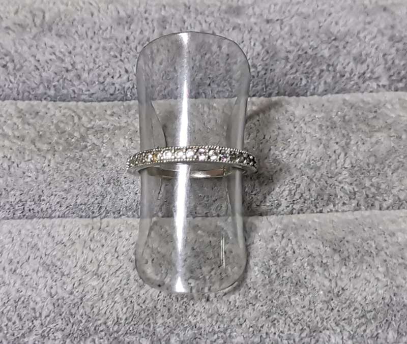 *R1 Auction* Silver Half Eternity Ring
