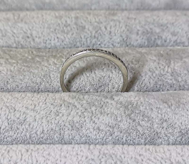 *R1 Auction* Silver Half Eternity Ring