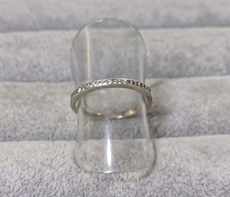 *R1 Auction* Silver Half Eternity Ring