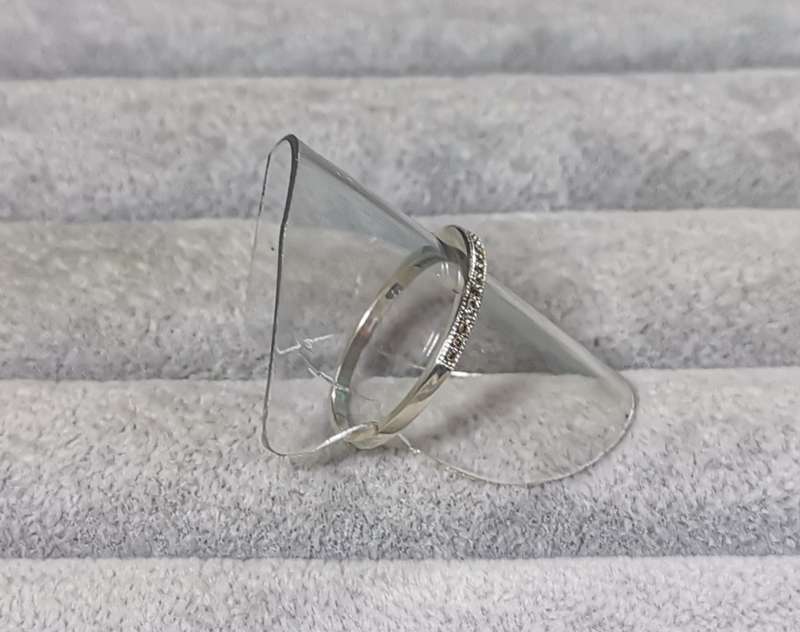*R1 Auction* Silver Half Eternity Ring