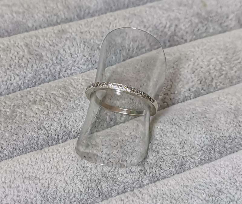 *R1 Auction* Silver Half Eternity Ring