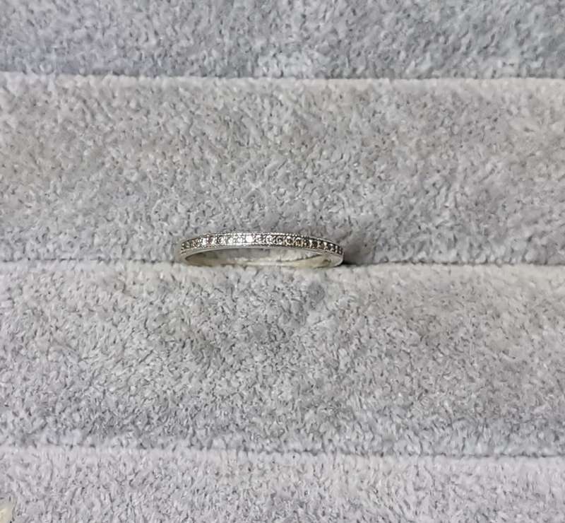 *R1 Auction* Silver Half Eternity Ring