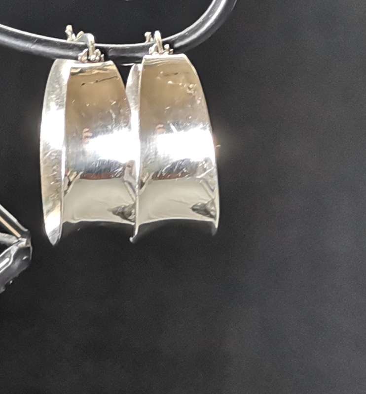 Bulky Silver Earrings