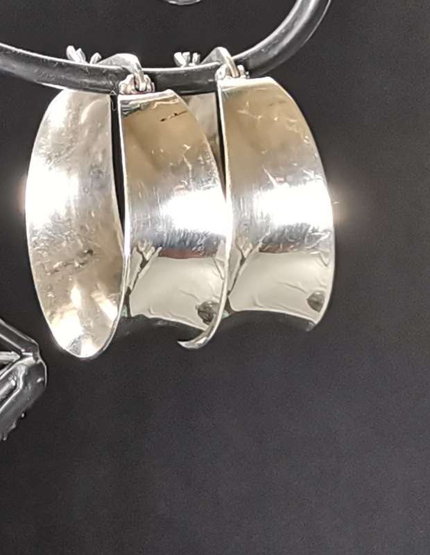 Bulky Silver Earrings
