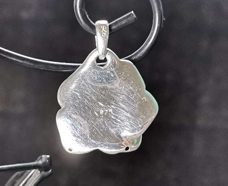 Stunning Silver Rose Pendant