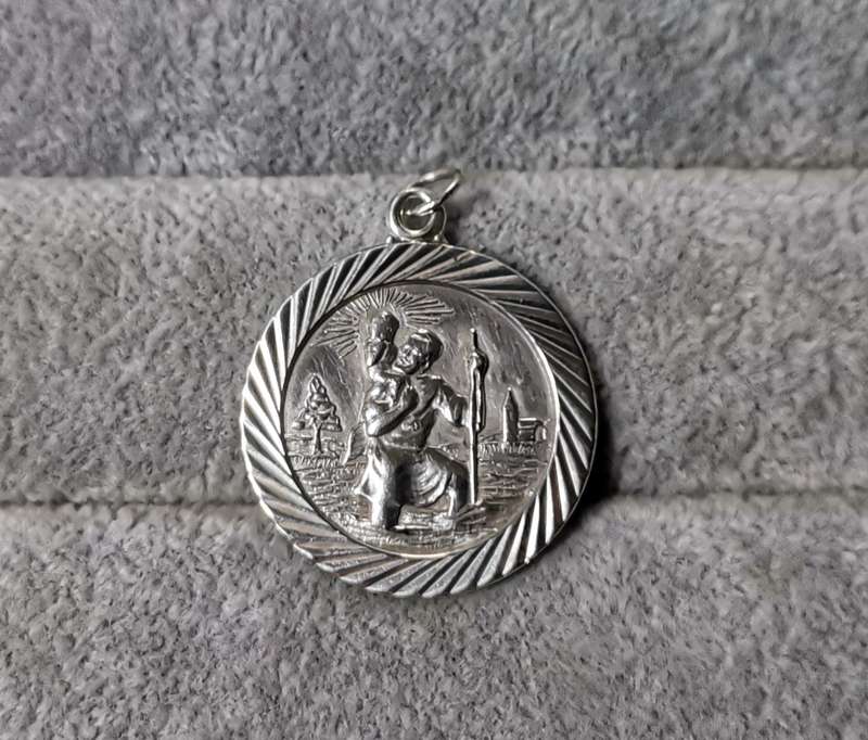 Silver St Christopher Pendant
