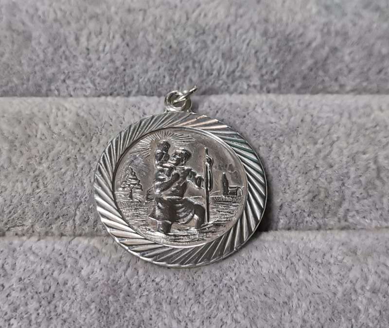 Silver St Christopher Pendant