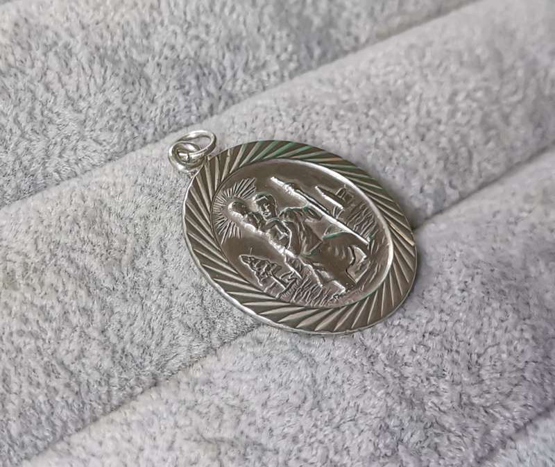 Silver St Christopher Pendant
