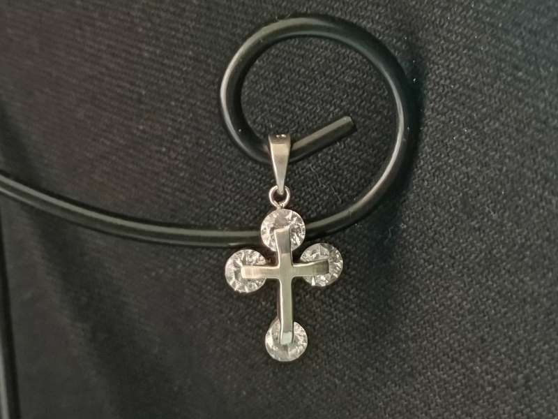 Dazzling Silver Cross Pendant