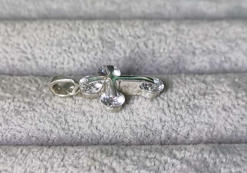 Dazzling Silver Cross Pendant