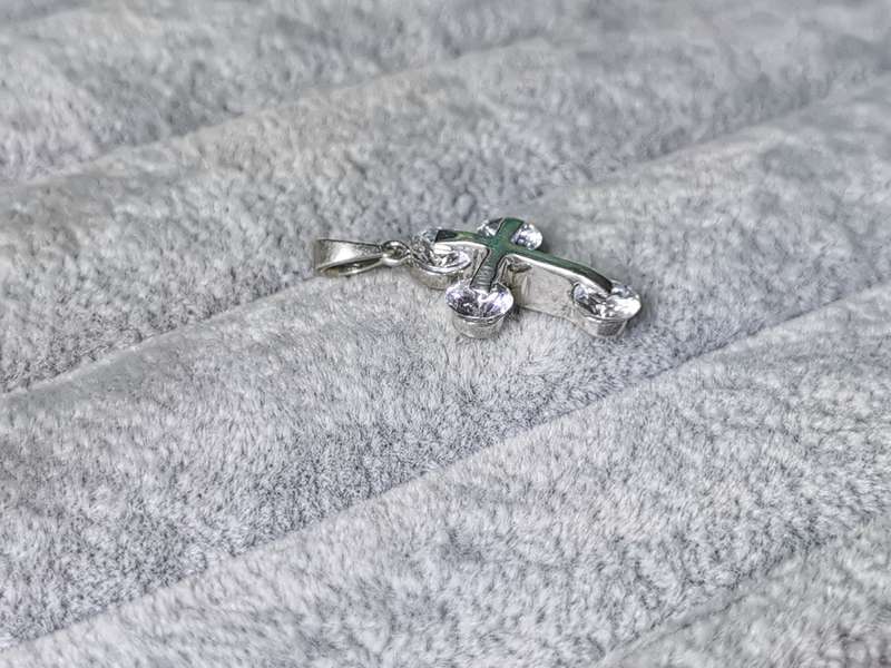 Dazzling Silver Cross Pendant