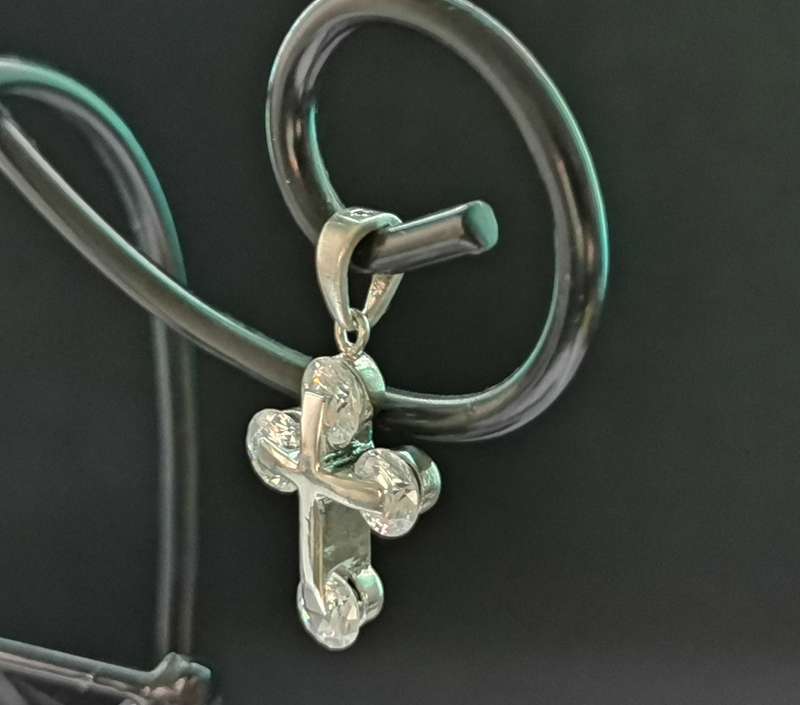 Dazzling Silver Cross Pendant