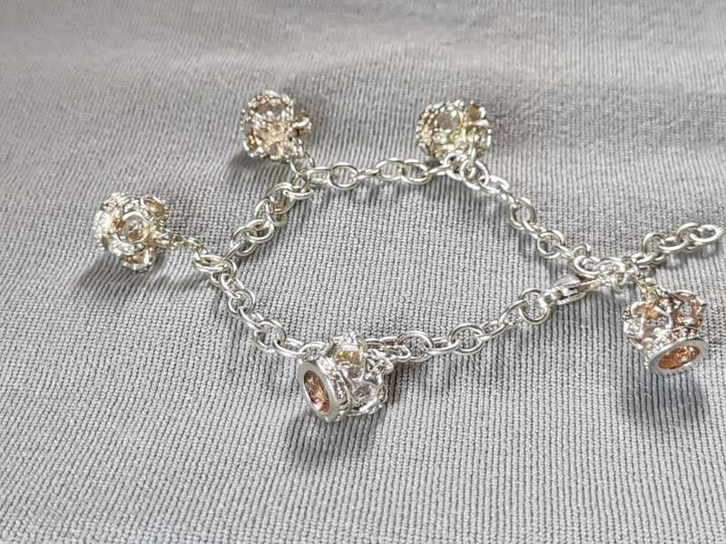 Silver Crowns Bracelet