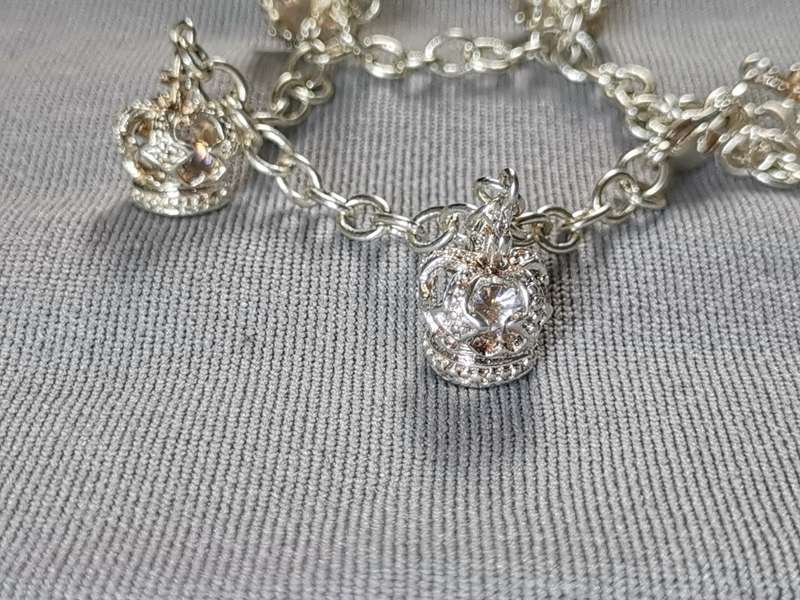 Silver Crowns Bracelet