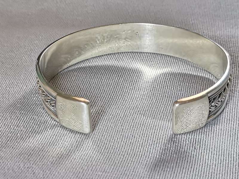 Patterned Silver Cuff