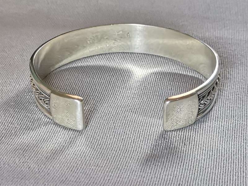 Patterned Silver Cuff