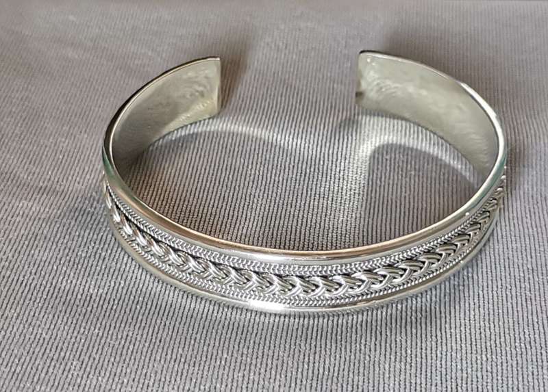 Patterned Silver Cuff
