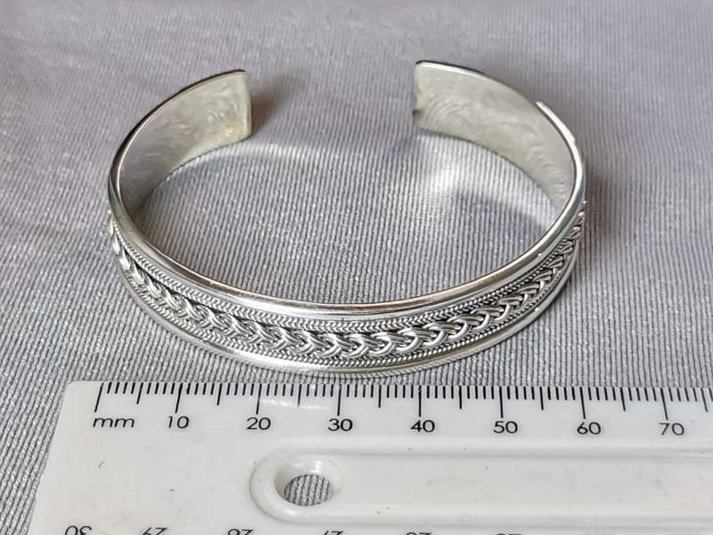 Patterned Silver Cuff