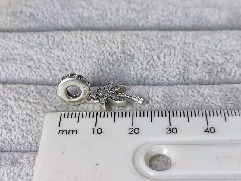 Silver Pandora Dangling Palm Tree Charm