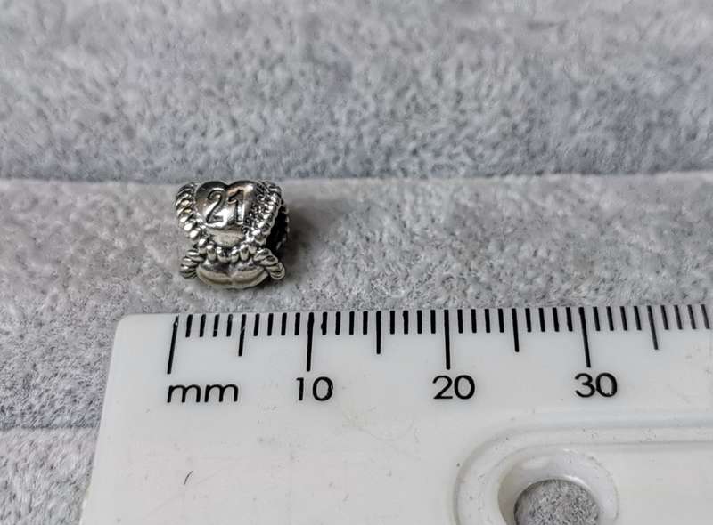 Silver Pandora `21` Charm