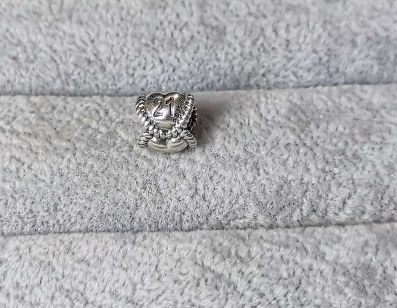 Silver Pandora `21` Charm