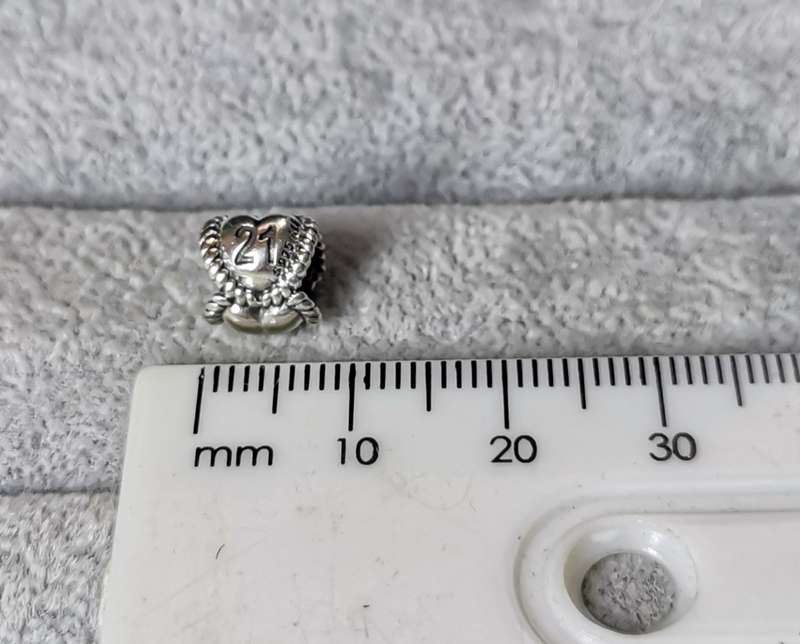 Silver Pandora `21` Charm