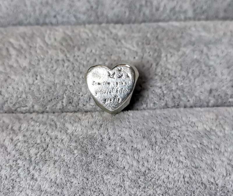 Silver Pandora Heart of Freedom Charm