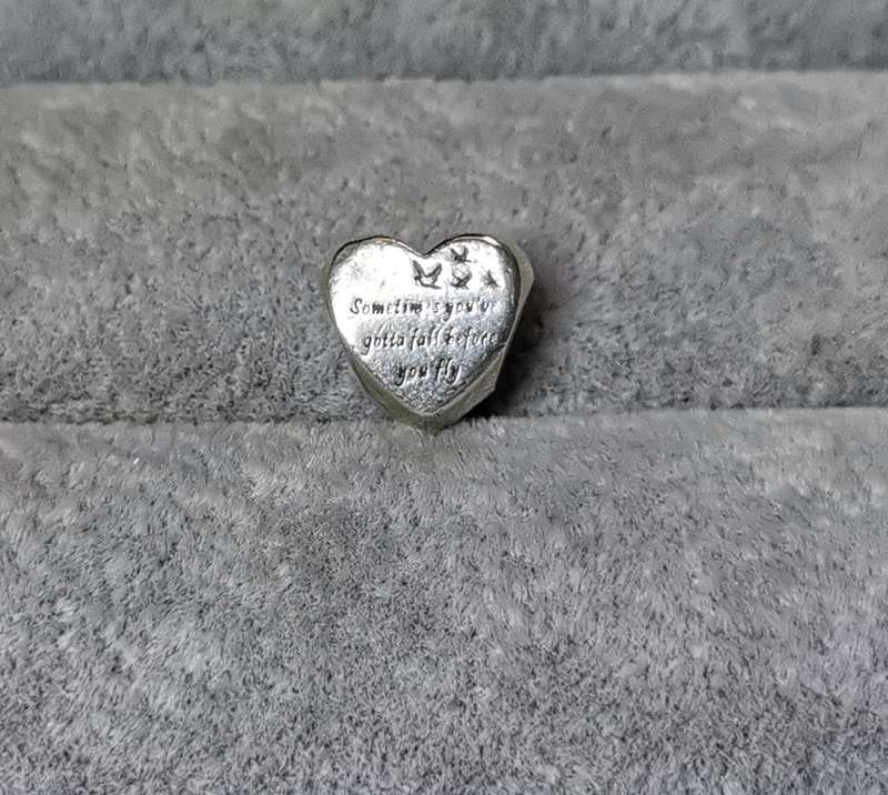 Silver Pandora Heart of Freedom Charm