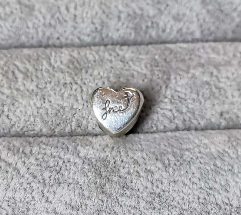 Silver Pandora Heart of Freedom Charm