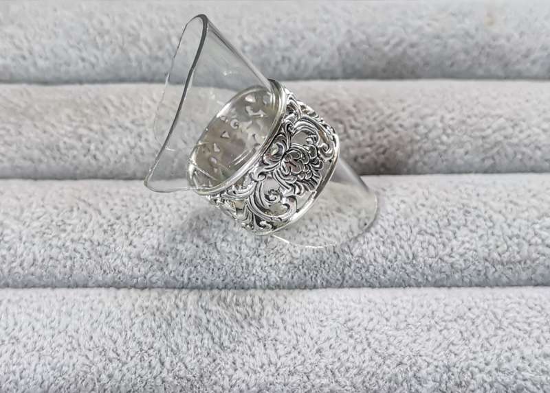 Detailed Silver Ring