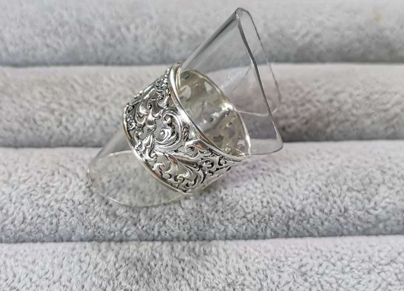 Detailed Silver Ring