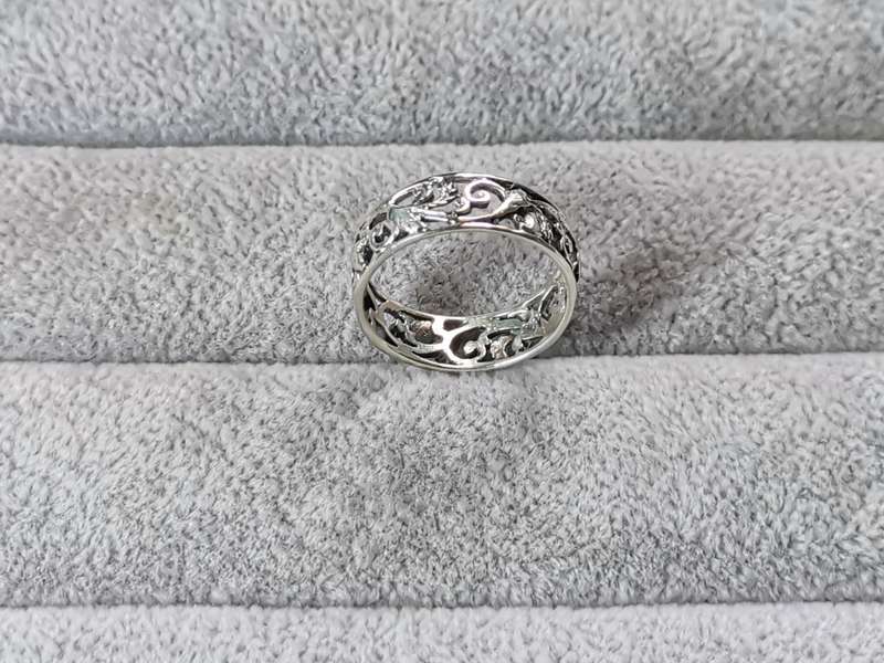 Detailed Silver Ring