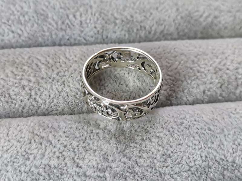 Detailed Silver Ring