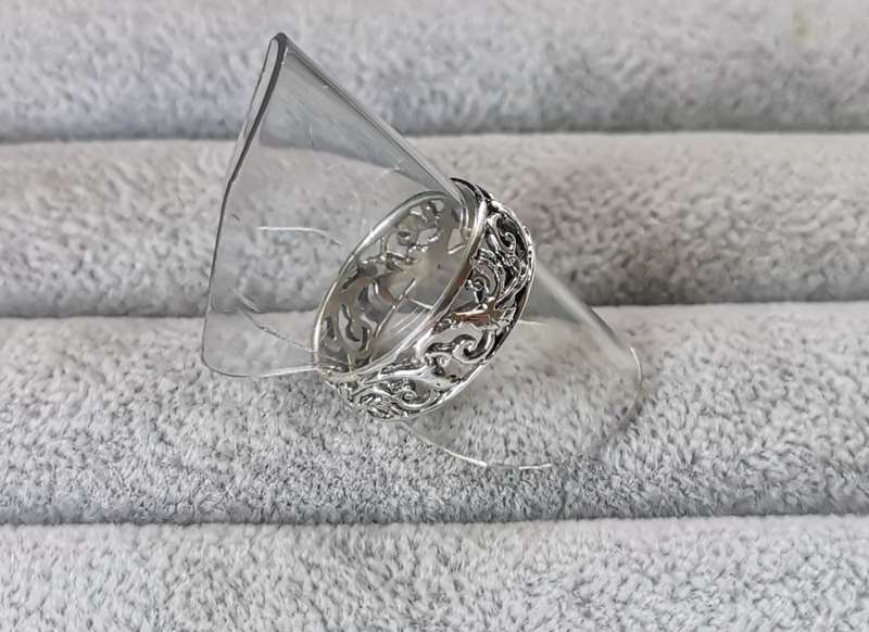 Detailed Silver Ring