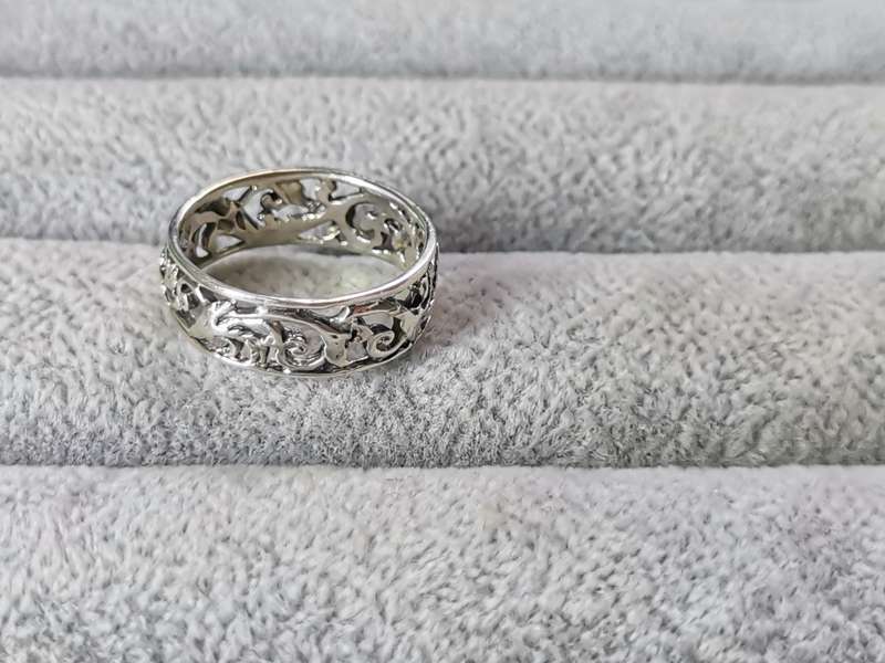 Detailed Silver Ring
