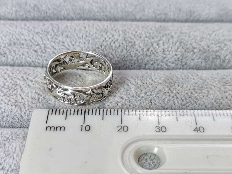 Detailed Silver Ring