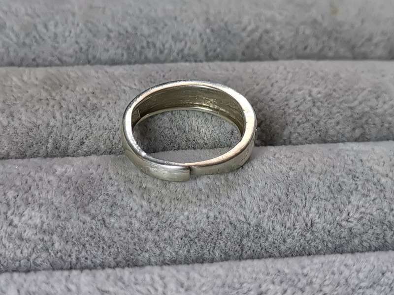 Silver Faith and Love Ring