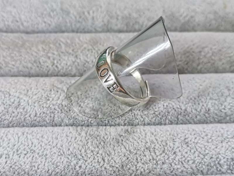 Silver Faith and Love Ring