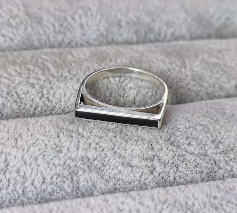 Silver Flat Bar Ring