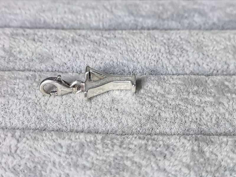 Silver `Y` Charm