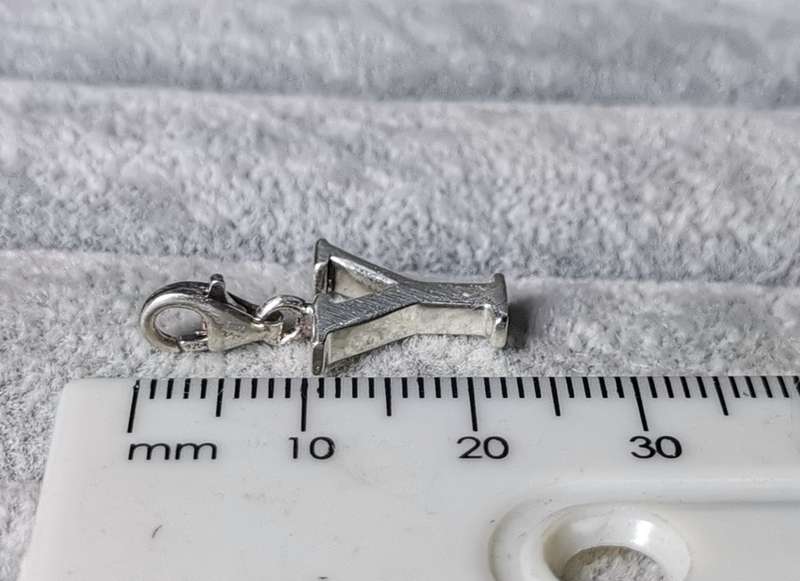 Silver `Y` Charm