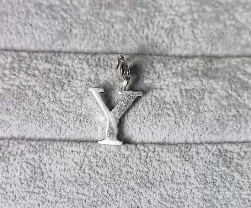 Silver `Y` Charm