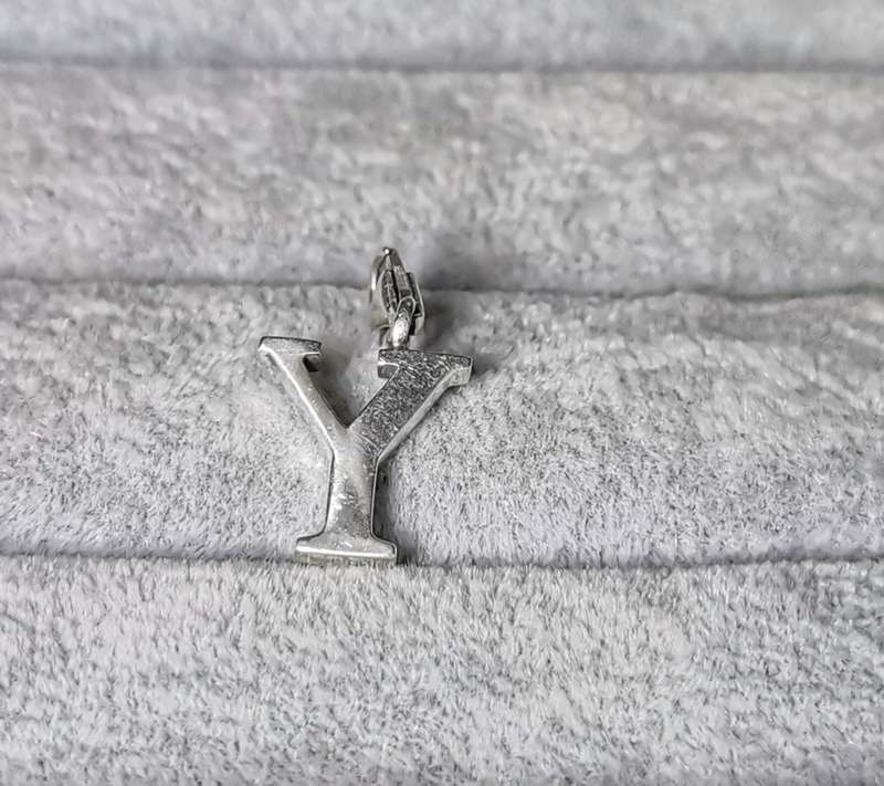 Silver `Y` Charm