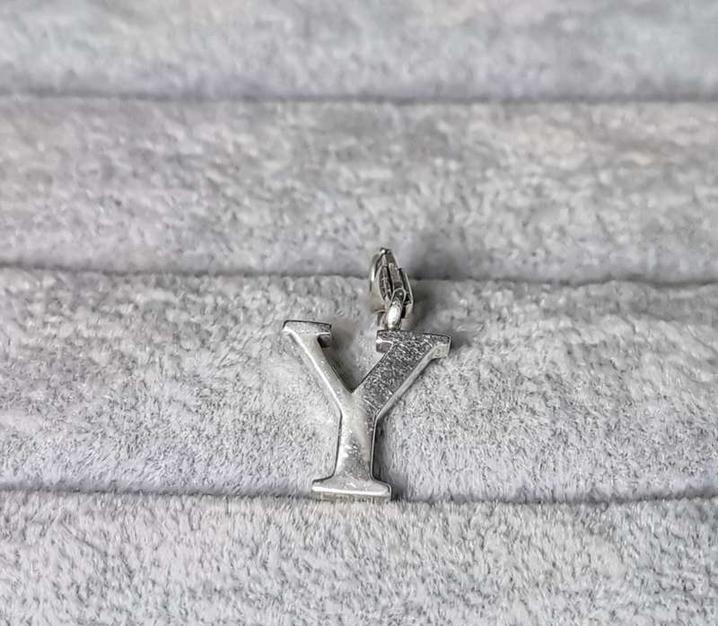 Silver `Y` Charm