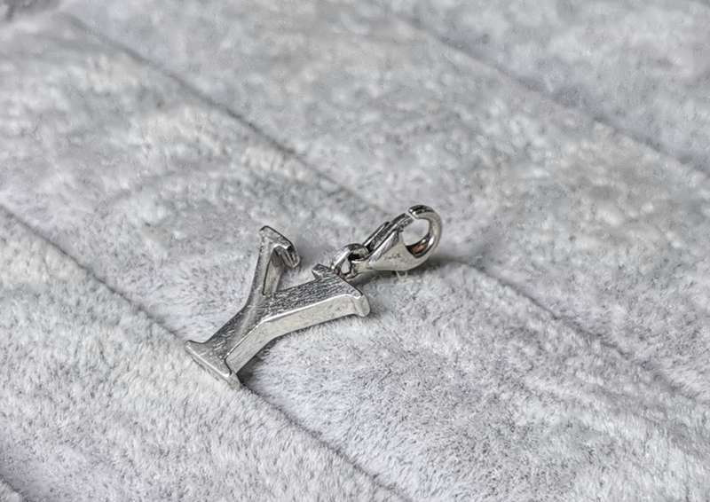 Silver `Y` Charm