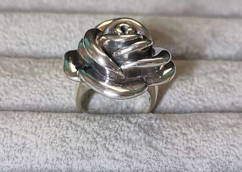 Silver Rose Ring