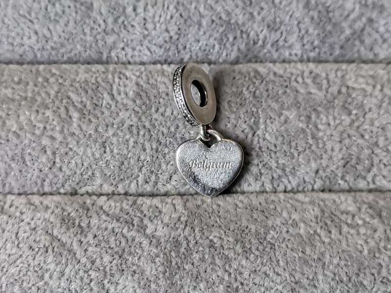 Silver Pandora Heart Charm